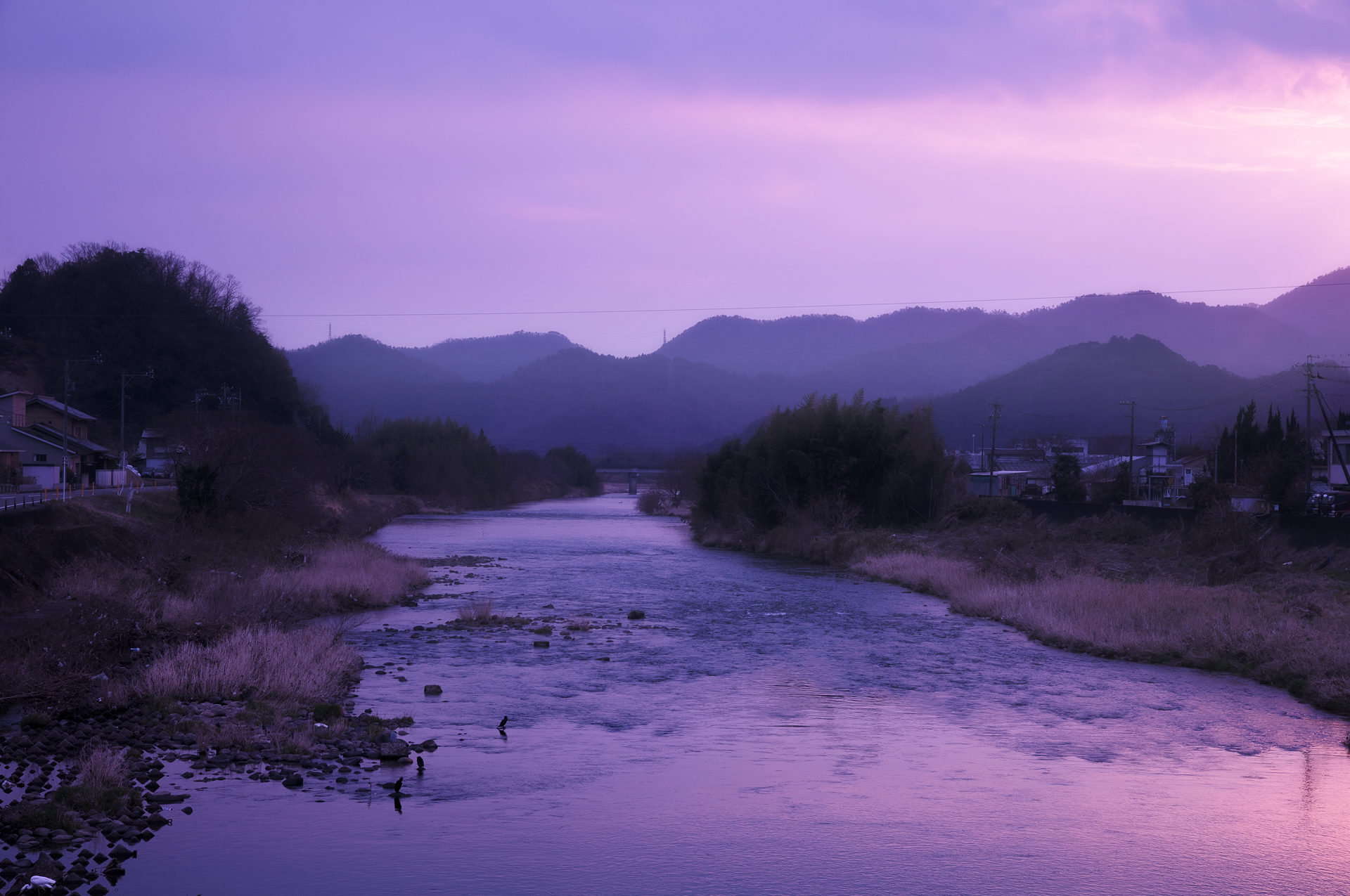 岐阜県関市の川の写真,刃物屋三秀